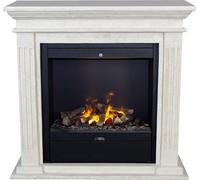 Xaralyn Wasserdampf-Kamin - Cadiz EAL-SWP - piedra natural blanca pulida - calefacción de 1500 vatios - con mando a distancia - chimenea eléctrica Opti-Myst - incluye repisa para chimenea y chimenea d