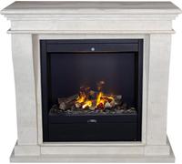 Xaralyn Wasserdampf-Kamin - Kreta Mini EAL-SWU - blanco, piedra natural - 1500 vatios de potencia de calefacción - con mando a distancia - Chimenea eléctrica Opti-Myst - Incluye repisa para chimenea y