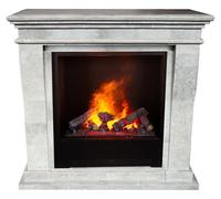Xaralyn Wasserdampf-Kamin - Kreta-Mini EC6-SGP - piedra natural pulida en color gris - con mando a distancia - Chimenea eléctrica Opti-Myst - incluye repisa para chimenea y chimenea de encastre - chim