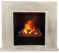 Xaralyn Wasserdampf-Kamin - Modelo Nero EC6-SWP - piedra natural blanca pulida - con mando a distancia - Chimenea eléctrica Opti-Myst - incluye revestimiento para chimenea y chimenea de instalación - 