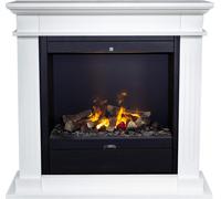 Xaralyn Wasserdampf-Kamin - Tuniz EAL-HLW - madera blanca - calefacción de 1500 vatios - con mando a distancia - Chimenea eléctrica Opti-Myst - incluye repisa para chimenea y chimenea de encastre - ch