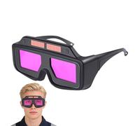 Xasbseulk Gafas de soldadura, ajustable, oscurecedor, antiarañazos, modelo envolvente, lente de seguridad para soldadura, para corte con llama, soldadura y dulce