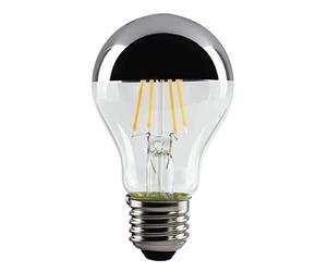 Xavax - Bombilla LED (35 W, E27, 400 lm, 15000 h, blanco cálido, LED 230 V, forma esférica, completamente de cristal, filamento), color transparente y negro