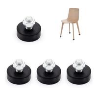 XBAIPIN Pack 4 Tacos de Goma M12 x 42 mm - Pies Nivelables y | Antideslizantes para Muebles, Mesas, Sillas, Armarios, Máquinas y Electrodomésticos