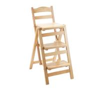 XBDLYQBD Escalera Taburete Plegable de Madera Maciza de Alta Resistencia, Silla Escalera Multifuncional de 3 peldaños, Escalera portátil de Acceso a altillos, Taburete de Altura de mostrador