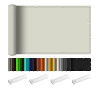 XBTGS Parasol rectangular impermeable de 240 x 360 cm, 98% para patio, jardín, toldo de privacidad con kit de fijación, toldo de exterior beige para terraza y terraza, blanco cassé -240 x 3, blanco