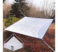 XBTGS Red de sombra blanca para invernadero, 9 x 11 m, tela de sombra para plantas, lona de malla transpirable con ojales, toldo rectangular y red de privacidad para balcón, blanco, 3 x 6 m