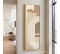 XBTYKPB Lienzos con arcos abstractos, arte mural vertical estrecho en lienzo, decoración geométrica moderna, cuadro grande y delgado (20x60cm/marco interior)