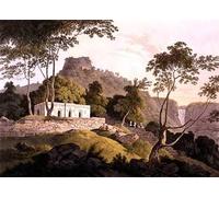 XcBAIHOUD Póster de arte vintage sobre lienzo de Raje Gaut the Principal Road Up to Rotas Ghur Bahar por famoso artista foto mural para decoración de oficina, 60 x 90 cm