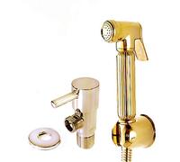 Xcel Home Juego de ducha de bidé de latón dorado de calidad, cabezal de ducha musulmán Shattaf | Spray higiénico | 1 juego