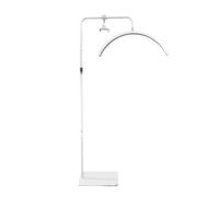 XCNSHIDY Lámpara de pie, curva de media luna, LED, regulable, extensión de pestañas, altura regulable, cabezal giratorio de 360°, silencioso, belleza, salón de belleza, salón de belleza, salón de