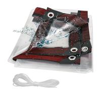 XCRPRT Lona transparente, impermeable, resistente, 1 x 2 m, lona transparente, gran lona impermeable de PVC con ojales y cuerda para jardín, exterior, camping, caravana, invernadero