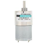 XD - Motor de reducción CC 37GB3530, motorreductor de imán permanente de baja velocidad a 12 V con engranajes totalmente metálicos, alto par y reversible en sentido horario y (10 rpm/min)