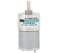 XD - Motor de reducción CC 37GB3530, motorreductor de imán permanente de baja velocidad a 12 V con engranajes totalmente metálicos, alto par y reversible en sentido horario y (30 rpm/min)