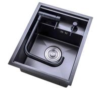 XDCXYD Fregadero Con Tapa Plegable Multifuncional de Acero Inoxidable 304, Oculto y Especial para Caravanas Pequeñas Y Medianas, Tanque Individual (35 * 45cm)