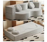 XDCXYD Sofá Cama 2 En 1 De Compresión para Apartamentos Pequeños | Envasado al vacío, no requiere montaje, tejido de chenilla + esponja de alta densidad(Grey,100*200cm)