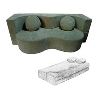 XDCXYD Sofá Cama De Tela con Compresión Al Vacío De Doble Propósito Utilizado como Sofá/Cama(Green,100 * 200cm)