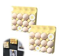 XDGJTBFMY Imanes de nevera con forma de huevo en 3D, bonito imán para nevera con forma de huevo de simulación, regalo de alivio del estrés, huevos magnéticos para notas y fotos (beige, 2 unidades)