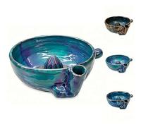 XDGJTBFMY Lavador de bayas autogiratorio, limpiador hecho a mano, multiusos para lavar frutas con colador y colador, para fresas, arándanos, uvas, tomates cherry (azul claro)