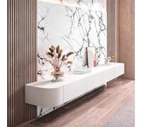 XDXINY Armario colgante de TV de madera maciza, para sala de estar, hogar, mesa de centro, mueble de TV, 140, 160, 180, 200, 220, 240 cm, varias tallas disponibles (blanco/marrón, 180 x 20 x 24 cm)