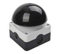 XFAK-KC11 - Interruptor de pie manual, botón pulsador de hongo con 2 | Contactos, pedal de reinicio automático, control de equipos industriales, 10 A, 500 V CA/CC, lateral 3 x 20 mm e interfaz