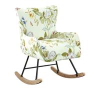 XGANGM Fundas Sillas Mecedora con Brazos Elastica Fundas Sillón Relax Fundas Silla de Lactancia Escandinavo Sillón Mecedora Cubiertas Protectoras para Salón Dormitorio Balcón Sala,#1,2PCS
