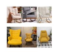 XGANGM Fundas Sillas Mecedora con Brazos Elastica Fundas Sillón Relax Fundas Silla Lactancia Escandinavo Sillas Mecedora Protectoras Salón Dormitorio Balcón,Customrockingchaircover,2PCS
