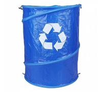 Xgdsnly Cubo Basura Plegable Cubo Basura Camping Papelera splegable para Libre, Jardín, Azul, Azul PE Con Símbolo De Reciclaje, 48X61cm 110L 29 Galones