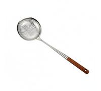 Xgdsnly Espumadera Redonda Acabado Espejo Cuchara Coladora Acero Inoxidable Perforada Cuchara Escurridora, Pequeño 14cm