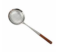 Xgdsnly Espumadera Redonda Acabado Espejo Cuchara Coladora Acero Inoxidable Perforada Cuchara Escurridora, Grande 16cm