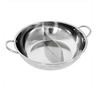 Xgdsnly Olla Doble Compartimento Acero Inoxidable Cazo Olla Sopa Diseño Bifásico con Separador en Inducción y Otros Fogones Gran Capacidad Adecuada para, 32CM, Dual Flavor