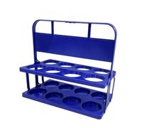 Xgdsnly Organizador Botellas Portátil Organizador Botellas con Ranuras Ligero Soporte Garrafones Agua para portivos, Azul, Soporte para Botellas De Agua De 8 Orificios, Plegable