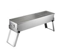 Xgdsnly Parrilla Carbón Portátil Plegable Compacto Barbacoa Portátil Carbón Ajustable Parrilla con Patas Plegables para Camping, 80x24cm 5-8 Personas