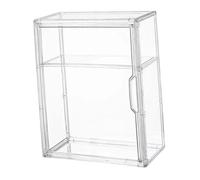 Xgdsnly Vitrina Transparente para Figuras Caja Expositora Acrílica Organizador de Juguetes Y Muñecos Apilable con Divisor Apta para Hogar Oficina Vitrinas, 36cm Un Divisor