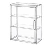 Xgdsnly Vitrina Transparente para Figuras Caja Expositora Acrílica Organizador de Juguetes Y Muñecos Apilable con Divisor Apta para Hogar Oficina Vitrinas, Dos Divisores de 36