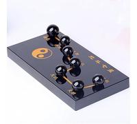 XGINERFEX Chinese Obsidian Seven-Star Array Crystal Ball/Pi Xiu Wealth Porsperity Statue,Attract and Luck Ball Best Decoration for Office Or Home,A Gemstone Stone