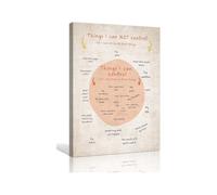 XGINERFEX Circle Of Control Poster Anxiety Wall-Art Print Focus On What Matters Calming Decor For Home Office Classroom(Framed,16x24inch(40x60cm))