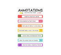 XGINERFEX Close Reading Symbol Chart Poster Mark It Up System Box Key Terms Star Main Idea Underline Evidence Question Confusion Exclamation Surprise Arrow Connection(Unframed,12x18inch(30x45cm))