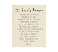 XGINERFEX Inspirational Quote The Lords Prayer Wall-Art Print Home Decor(Framed,16x24inch(40x60cm))