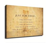 XGINERFEX Just For Today Principles Minimalist Wall-Art Canvas Poster for Contemporary Room Dorm Living Room Yoga Studio Mental Health Gift for Men Women(Unframed,08x12inch(20x30cm))