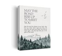XGINERFEX May the Road Rise Up to Meet You Canvas Wall-Art Irish Blessing Print Inspirational Gift for Home Office Dorm(Unframed,16X24inch(40X60cm))