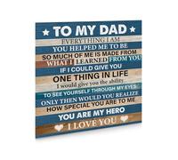XGINERFEX To My Hero Dad Poster, Personalized Gift from Daughter or Son, Father’s Day, Birthday, Retirement Present, Appreciation Wall-Art for Dad(Unframed,08x12inch(20x30cm))