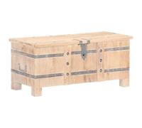 XHNIFBN Baúl de madera 90 x 40 x 40 cm, madera maciza de acacia, caja de | Cofre de madera de acacia versátil con acabado blanco para pasillo y sala de estar. Proporciona un práctico espacio de