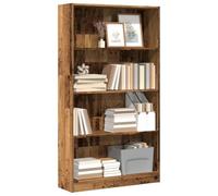 XHNIFBN Librería con aspecto de madera antigua, 80 x 24 x 143 cm, material de madera, robusta, estrecha, versátil, para salón, dormitorio, oficina, pasillo