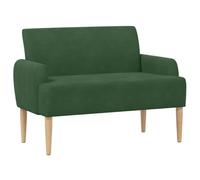XHNIFBN Loveseat Sofá de 2 plazas con funda de pana, color verde selva, 116 | Banco compacto tapizado de pana aterciopelada con patas de madera para salón y dormitorio. Incluye cojín de asiento.