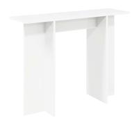 XHNIFBN Mesa consola blanca 100 x 30 x 75 cm mesa de pasillo de madera | Mesa auxiliar delgada para pasillo y sala de estar con estante rígido y alta capacidad de carga de hasta 60 kg.