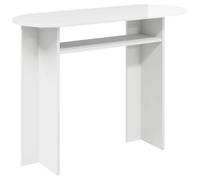 XHNIFBN Mesa consola de pasillo moderna, 100 x 39,5 x 75 cm, color blanco brillante