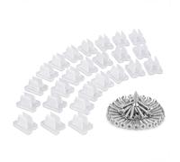 XiangJunly Juego de 100 clips de tira de luz LED con tornillos, soportes de luz impermeables, clips de cuerda de neón LED, soporte de montaje para luces de tiras de neón