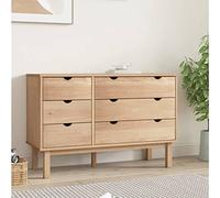 XIAOGUANG Cómoda Cajonera, Comodas Y Cajoneras Dormitorio, Mueble Habitacion, Cajoneras Escritorio, Mueble Cajones, Gavetero Dormitorio, de Madera Maciza de Pino 113,5x39,5x73 cm