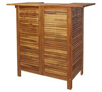 XIAOGUANG Mesa Alta de Bar, Mesa Cocina, Mesa Recibidor, Cocina Muebles, Mesa Consola, Barra Cocina, Mesa Auxiliar, de Madera de Acacia Maciza 110x50x105 cm
